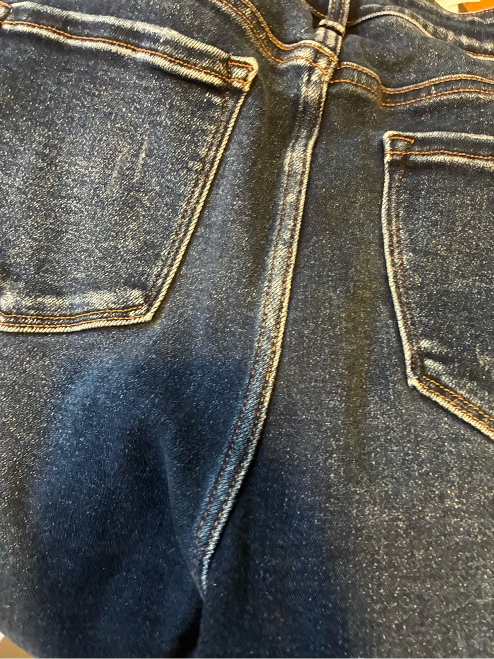 Flying Monkey Women's Straight Jeans in Dark Blue with Contrast Stitching